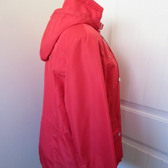 Misty Harbor RED Rain Jacket with Hood Lined Size 14 (K7) - Picture 5 of 9